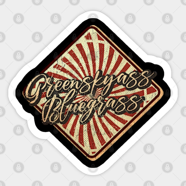 greensky bluegrass vintage design on top Sticker by agusantypo